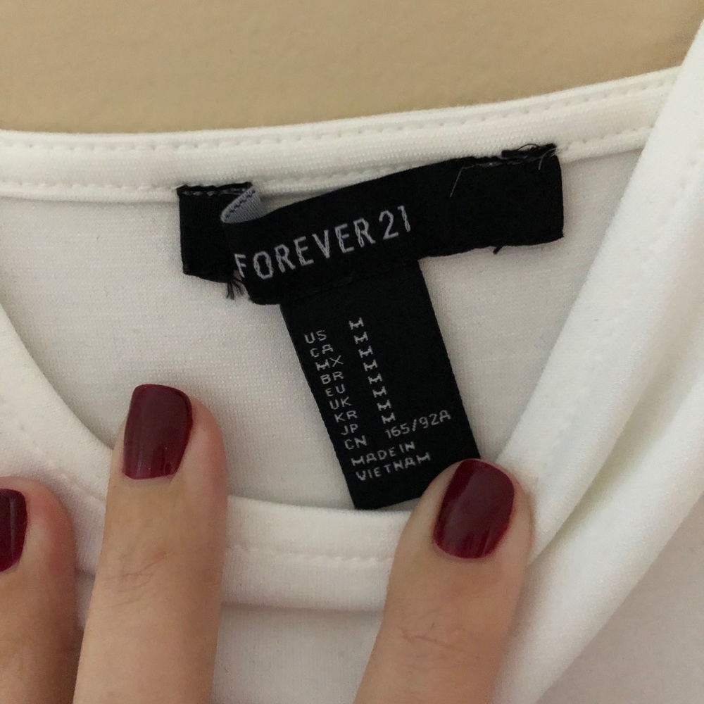 White 🤍 Cami Ruffle Forever 21 Mini Dress - Picture 5 of 7